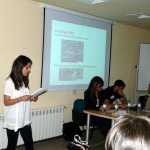 Presentando o traballo no encontro “o alumnado é protagonista”